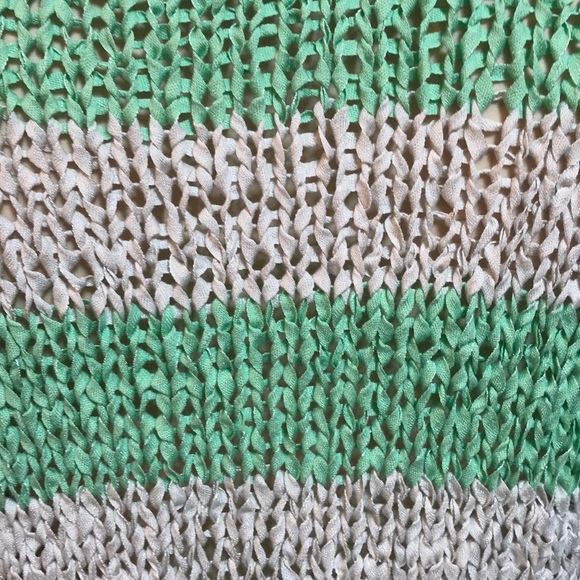 Mint Striped Extremely Chunky Knit Long Sleeve Top - Picture 2 of 8